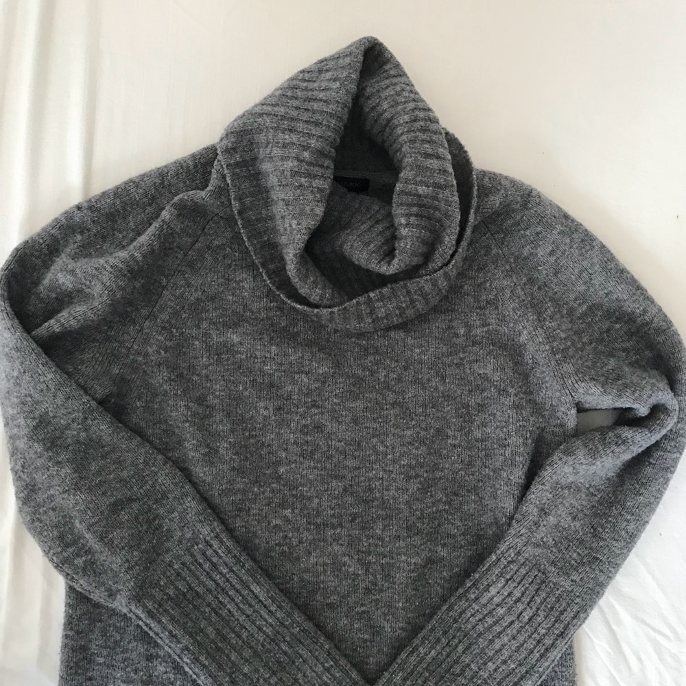 Gray Banana Republic Oversized Cowl Neck Sweater